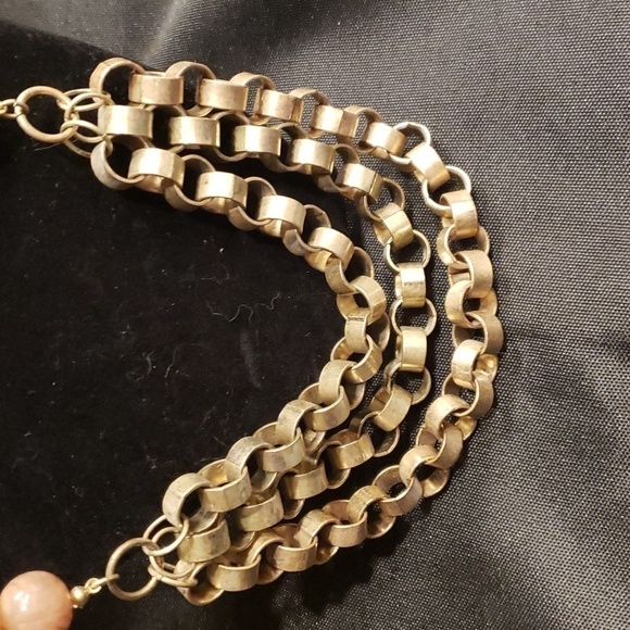 Anthropologie statement necklace in Bronze - Picture 2 of 5